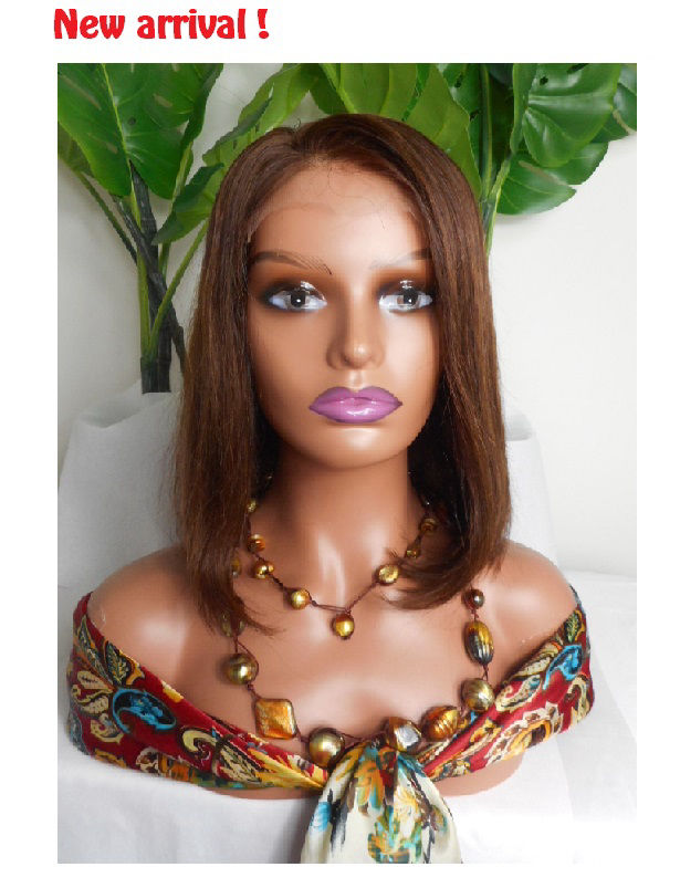 Burmese Remy closure wig. 12 inches, silky straight