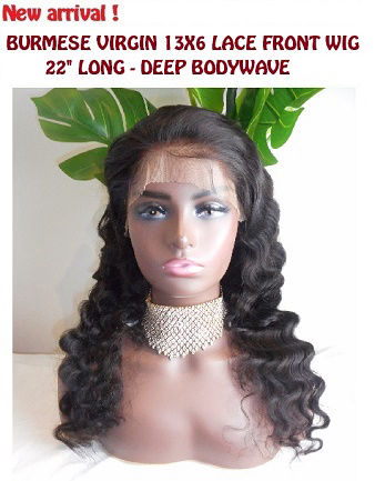 13x6 Lace Front Wig, 22 inches, deep bodywave